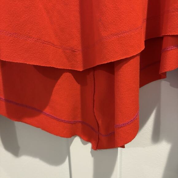 Free People Tunic Women S Red Festival Embroidered Bloom Boho Asian Artsy Flare - Picture 11 of 16